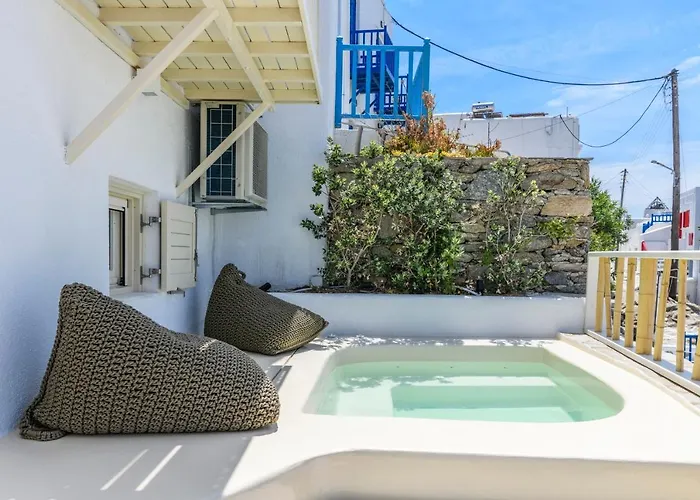 Semesterbostad Supreme House With Views & Pool & Parking Mykonos Town